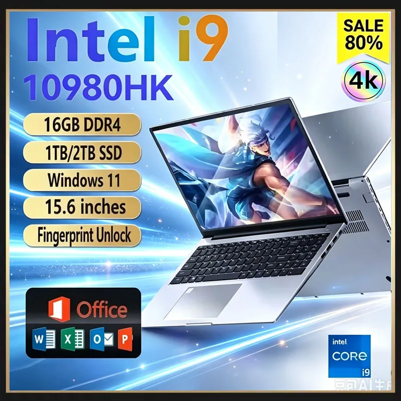 Ddr4 Ram - Laptop portatile da 15,6 pollici, processore
