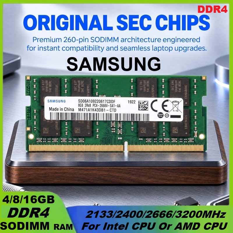 Sodimm Ddr4 - RAM SAMSUNG DDR4 16GB 32GB 4GB